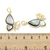 Brass Micro Pave Clear Cubic Zirconia Pendants KK-L211-019G-03-3