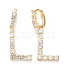 Brass Micro Pave Clear Cubic Zirconia Pendants ZIRC-J039-18G-L-1