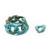 Acrylic Curb Chains Finger Rings RJEW-JR00311-01-2