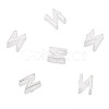 6Pcs 925 Sterling Silver Hollow Initial Beads STER-TA0001-53N-2