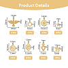 64Pcs 16 Style Rack Plating Brass Pendants KK-FH0006-67-2
