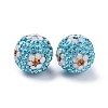 Polymer Clay Rhinestone Beads RB-L029-03G-2