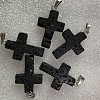 Natural Lava Rock Pendants G-PW0006-02P-18-1
