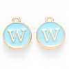 Golden Plated Alloy Enamel Charms ENAM-S118-04W-1