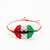 Glass Seed Braided Bead Bracelet BJEW-A121-14B-2