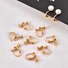 Brass Screw On Clip-on Earring Findings KK-L164-02G-8