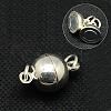 Brass Magnetic Clasps with Loops KK-MC022-S-NF-1