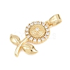 Valentine's Day Brass Micro Pave Clear Cubic Zirconia Pendants KK-D258-07G-07-2