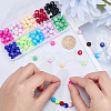 160Pcs 10 Colors Forsted Glass Beads Strands GLAA-SP0001-80-3