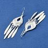 Silver Alloy Chandelier Earrings EJEW-D092-02B-S-2
