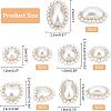 10Pcs 5 Style ABS Plastic Imitation Pearl Pendants FIND-NB0002-48-4