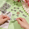 Zinc Alloy Snap Lock Clasps LS-FIND-WH0149-96P-3