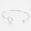 Tarnish Resistant 304 Stainless Steel Bangles STAS-N084-04-3