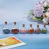 6Pcs 3 Style Chunky Glass Ball Wishing Bottle Ornament AJEW-DR0001-06-4