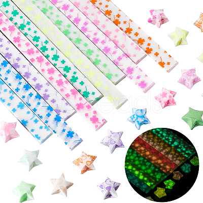 4Sets Luminous Lucky Star Origami Paper DIY-SC0027-36B-1