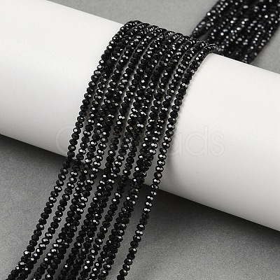 Natural Black Spinel Beads Strands G-P553-F08-01-1