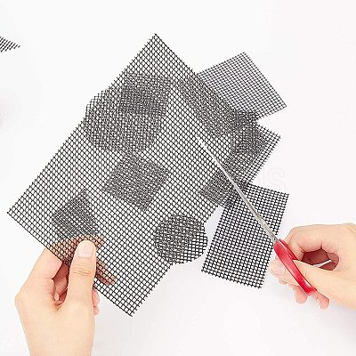Plastic Flower Pot Hole Mesh Pads AJEW-GA0001-20-1