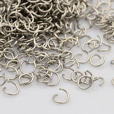 Tarnish Resistant 304 Stainless Steel Open Jump Rings STAS-N015-03-4x0.7mm-1