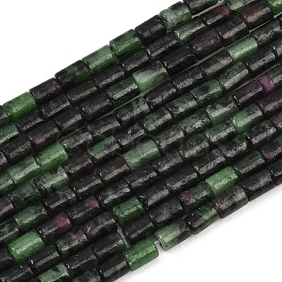 Natural Ruby in Zoisite Beads Strands G-P600-B09-01-1