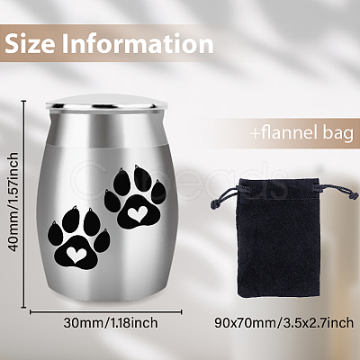 1Pc Column Mini Stainless Steel Urn for Human Pet Ashes AJEW-AR0001-84H-1