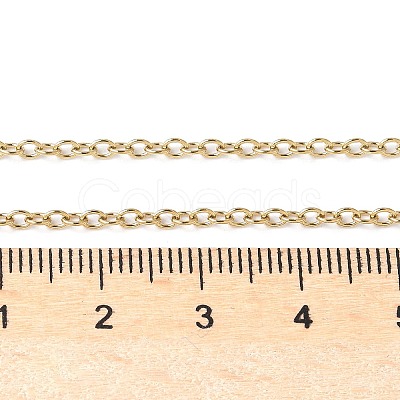 Trendy Unisex 304 Stainless Steel Cable Chain Necklaces NJEW-L043-16G-1