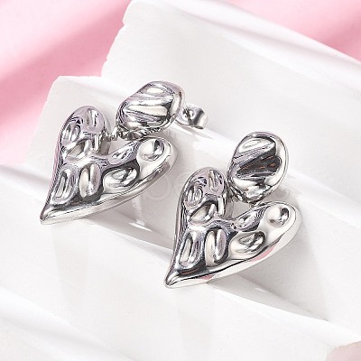 304 Stainless Steel Dangle Stud Earrings EJEW-D319-13P-1