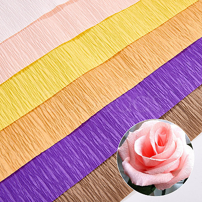 6 Rolls 6 Colors Handmade Crepe Paper DIY-CP0012-89D-1