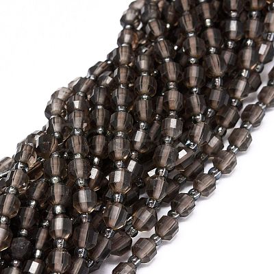 Natural Smoky Quartz Beads Strands G-O201B-37-1