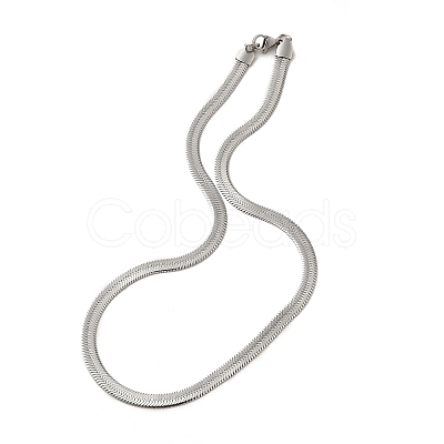 Non-Tarnish Unisex 304 Stainless Steel Herringbone Chains Necklaces NJEW-L173-011-P-1