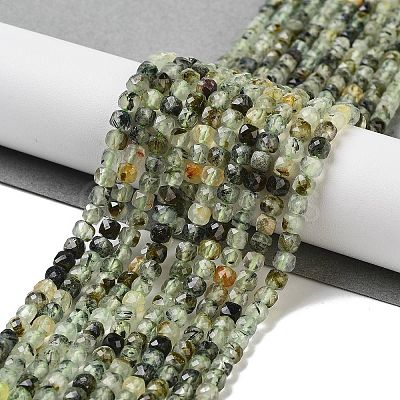 Natural Prehnite Beads Strands G-B088-E16-04-1