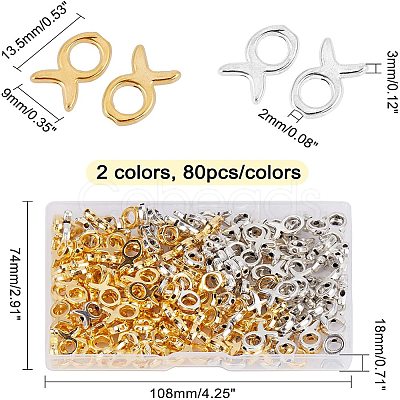 Easter Theme 160Pcs 2 Colors Tibetan Style Bead Frames TIBEB-CA0001-17-1