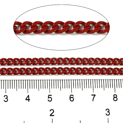 Spray Painted 304 Stainless Steel Curb Chains STAS-B067-05B-08-1