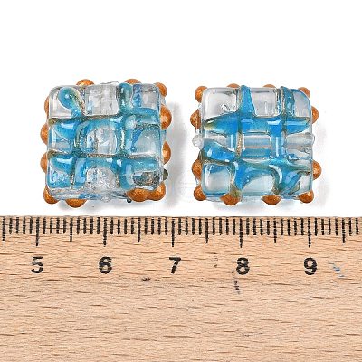 Handmade Gold Sand Lampwork Beads LAMP-L082-01A-1