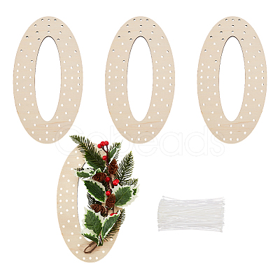 4Pcs Wood Wreath Boards DIY-FG0006-77A-1