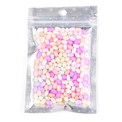 Glitter Holographic Star Plastic Packaging Yin-yang Resealable Bags OPP-N002-02H-1
