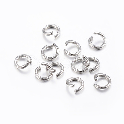 Tarnish Resistant 304 Stainless Steel Open Jump Rings X-STAS-H437-3x0.6mm-1