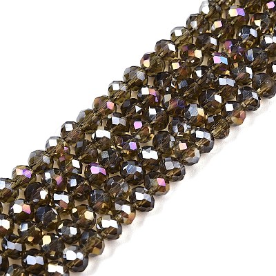 Electroplate Glass Beads Strands EGLA-A034-T6mm-B19-1