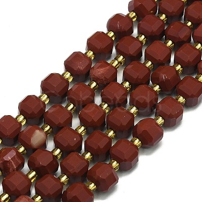 Natural Red Jasper Beads Strand G-I376-D77-01-1