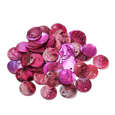 Spray Painted Natural Akoya Shell Charms LS-SHEL-F007-15A-08-1