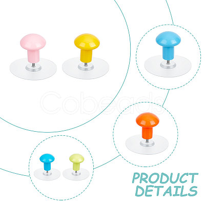 2 Sets 2 Style PP Knob Wall Hook Hangers AJEW-GF0006-83-1