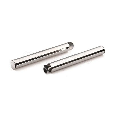 Non-Tarnish 304 Stainless Steel Slide On End Clasp Tubes STAS-C044-08D-P-1