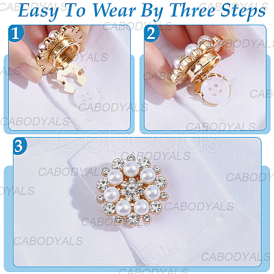 6Pcs Flower Alloy Plastic Cufflinks FIND-CY0001-65B-1