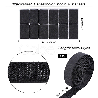Nylon Reusable Cable Straps Cable Ties & Felt Pad Stickers FIND-CA0003-65-1