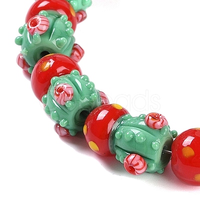 Handmade Lampwork Beads Strands LAMP-P066-02-1
