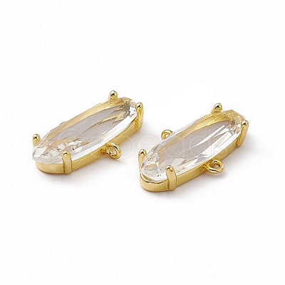 Rack Plating Brass Connector Charms KK-M231-15G-E-1