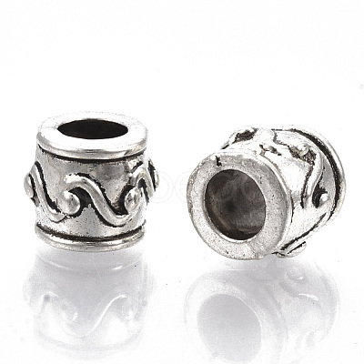 Tibetan Style Alloy European Beads TIBE-S320-080AS-LF-1