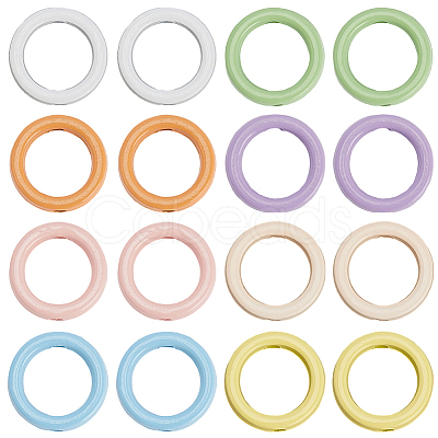 32Pcs 8 Colors Baking Paint Alloy Bead Frame FIND-SP0004-50C-1