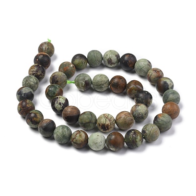 Natural Green Opal Beads Strands G-K209-04B-10mm-A-1