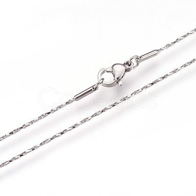 Non-Tarnish 304 Stainless Steel Boston Link Chains Necklaces NJEW-G313-17P-1