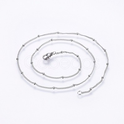 Non-Tarnish 304 Stainless Steel Curb Chain Necklaces NJEW-O102-21P-1